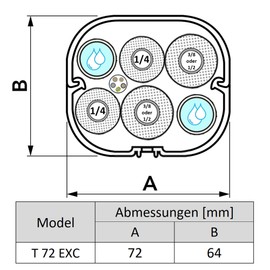 TM 72 EXC Wall Connector for Duct Air Conditioning Cable Duct Black