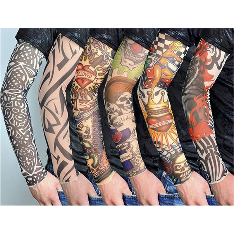 Kirozanny 12pcs Art Fake Temporary Tattoo Sun Protection Compression Arm