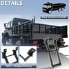 KUAFU Truck Step 2-Rung Retractable Tailgate Ladder Black Powder Coated