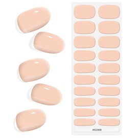 Semi Cured Gel Nail Stickers Long Lasting Nail Polish Wraps Salon-Quality Semi-Cured Gel Nail Strips UV Lamp Required Semicured Gel Nail Wraps for Women (20PCS, JM2286B)