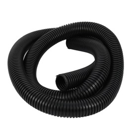 uxcell 1.5 M 23 x 28 mm PP Flexible Corrugated Conduit Tube for Garden,Office Black
