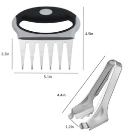 TONGNENGLIU Stainless Steel Meat Claw Set Barbecue Claws Meat Shredder Claws Griller Meat Claws For Pulled Pork, Chicken, Brisket – Professional Bbq Accessories Meat Shredder Tool