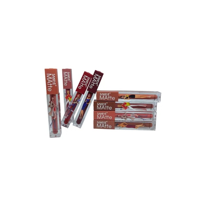 Set 8 Labiales Liquidos De Moda Matte Textura Suave Intensos