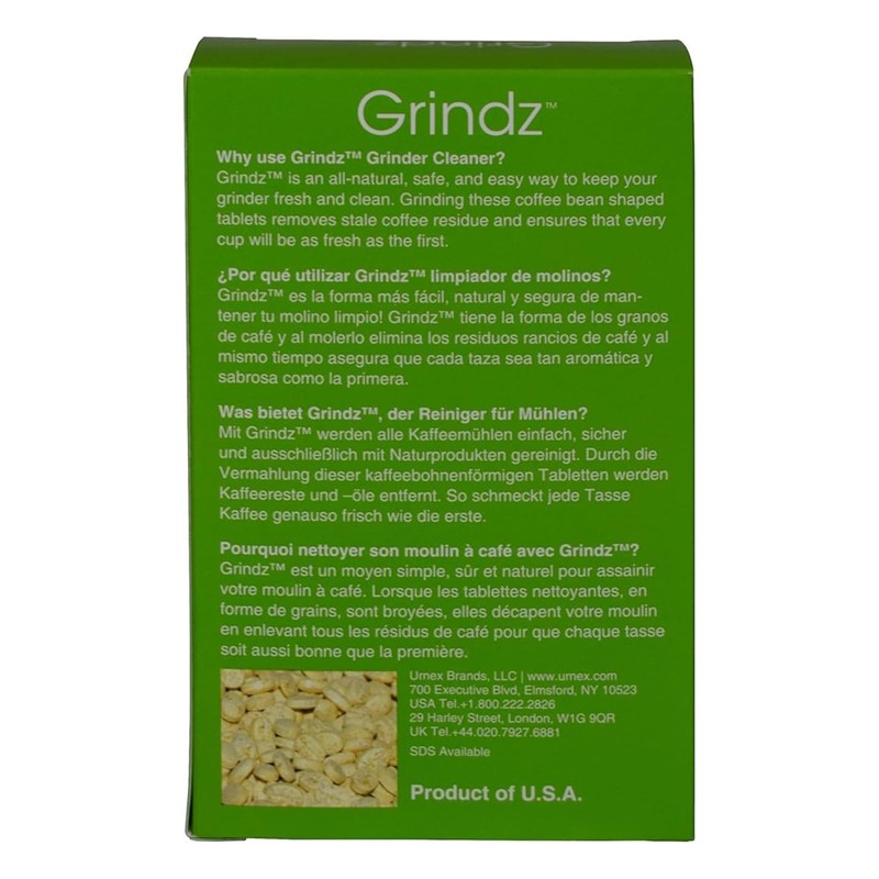 Urnex Grindz Professional Coffee Grinder Cleaning Tablets, 3 Single Use