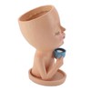 Resin Face Plant Pot Creative Cute Small Drinking Coffee Succulent