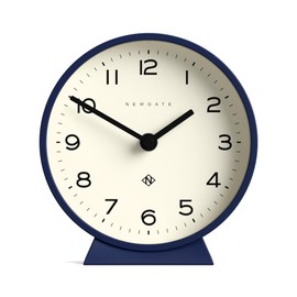 NEWGATE® M Quiet Mantel Clock - 'No Ticking' - A Modern Mantel Clock - Small Clock - Mantel Clocks - Minimalist Dial - (Midnight Blue)