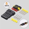 YIXISI 15 Sets Waterproof Quick Connectors, Waterproof Electrical Cable Connector