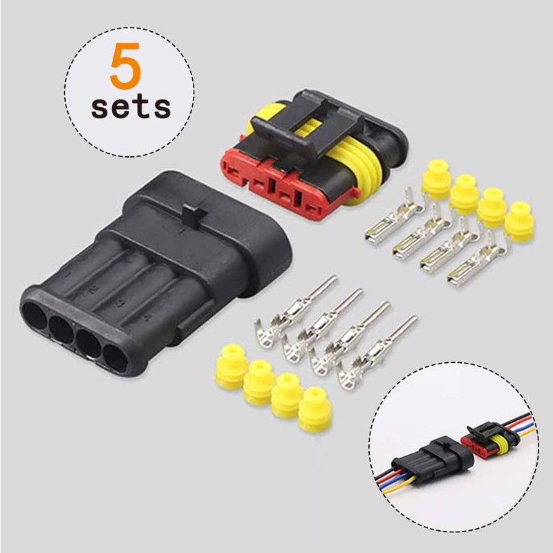 YIXISI 15 Sets Waterproof Quick Connectors, Waterproof Electrical Cable Connector