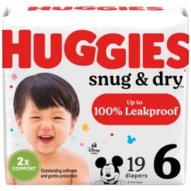 Huggies Size 6 Diapers, Snug & Dry Baby Diapers, Size 6 (35+ lbs), 19 Count, Packaging May Vary