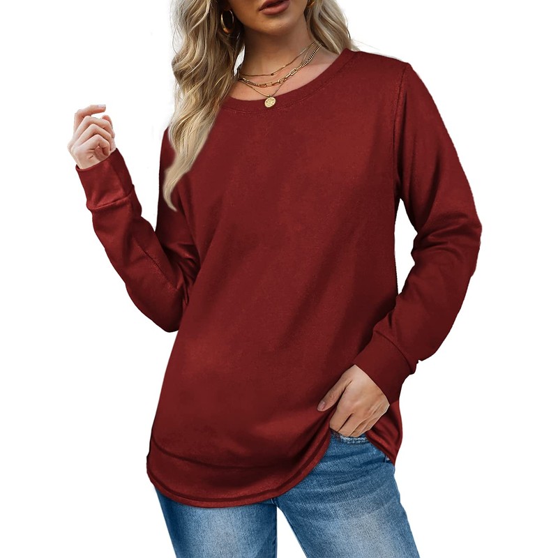 Dofaoo Christmas Sweatshirts for Women Crewneck Long Sleeve Plus Size