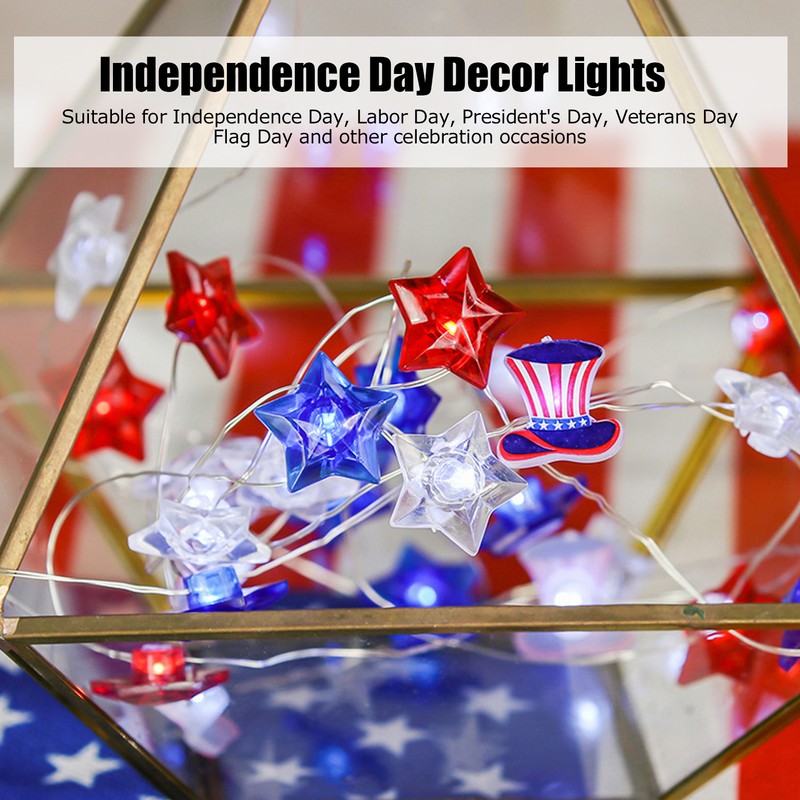 Independence Day Light String Wireless Remote Control IP44 Waterproof Timing