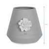 AmeliaHome Lusitano Ceramic Flower Pot Flower Pattern Cream