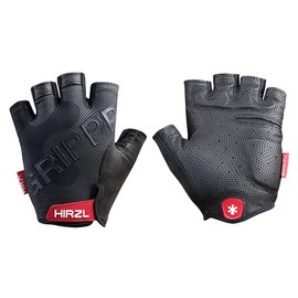 Hirzl Grippp Tour 2.0 Short Finger Unisex Cycling Gloves (Black, Large/9)