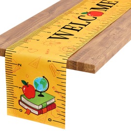 Letjolt Back to School Table Runner Graduation Party Table Decor School Welcome Party Supplies Teacher Table Runner