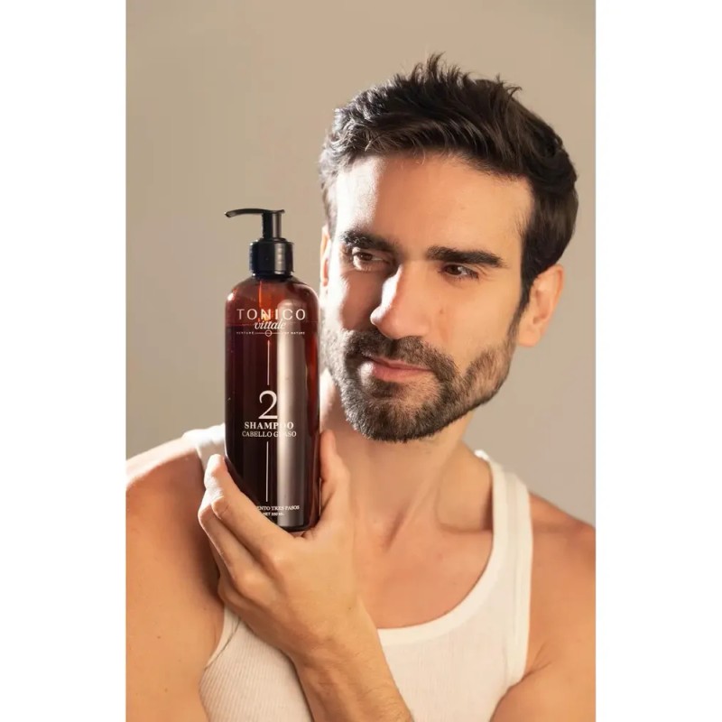 Shampoo De Cabello Graso Tonico Vittale Limpieza Restaurador