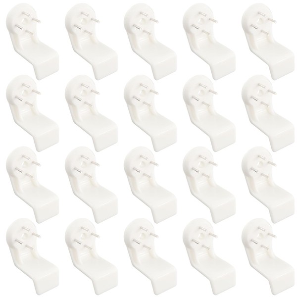 ITROLLE 20PCS ABS Hardwall L-shaped Hanger Non-Mark Instantly Hanging Strong