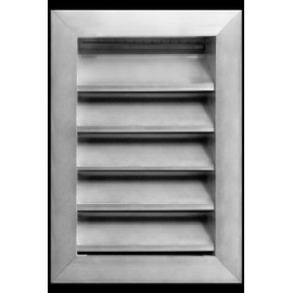 HVAC Premium 8"W x 12"H Aluminum Exterior Gable Louver Vent For Walls & Crawlspace - Weather-Resistant Air Grille With Screen Mesh - [Outer Dimensions 9.75"W x 13.75"H]
