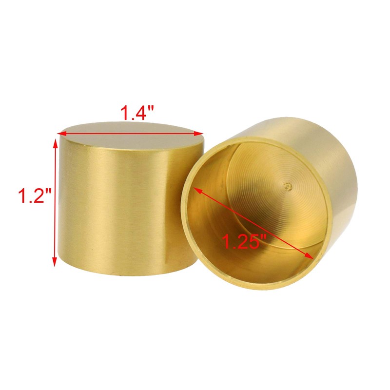 Geesatis 4 Pcs Copper Gold Furniture Pads Floor Protector Chair