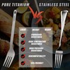 Carimee Pure Titanium Camping Fork, Ultra-Light Eco-Friendly Portable Reusable Flatware