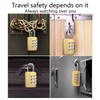 Pack of 3 Padlock Small Zinc Alloy Locker Lock Combination