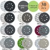 Rouswee 30 PCS 5 Inch 8 Hole #120-#5000 Sanding Discs