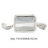 Clear Shoulder Bag PVC Zippered Waterproof Stadium Approved Purse for
