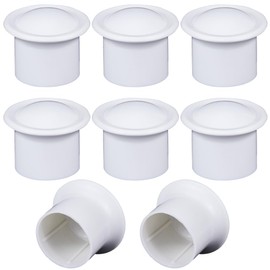 GORGECRAFT Pack of 8 Plastic Curtain Rod Covers for Windows, White Ends, Curtain Caps, 28 mm Inner Diameter, Pillar Curtain Rod Finials, Curtain Heads, Roman Rods, Decoration (41 x 33 mm)