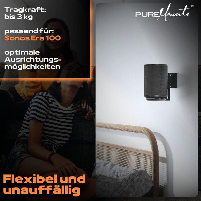 PureMounts supporto per diffusori per Sonos Era 100, supporto a