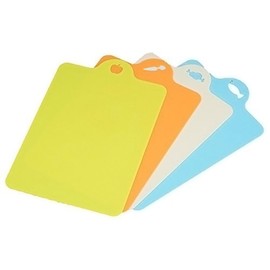 Inomata 0079 Chopping Board, Ingredients, Mini Sheet, Set of 4, Approx. 7.5 x 11.5 x 0.04 inches (19 x 29.2 x 1 mm) Thickness