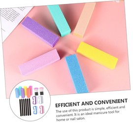 Ipetboom 1 Set Nail Art Tools Square Nail Polishing Blocks Brushes for Manicure Enthusiasts