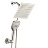 DreamSpa Ultra-Luxury 9" Rainfall Shower Head/Handheld Combo. Convenient Push-Button Flow