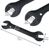 LUORNG 2PCS Black Bike Pedal Remove Wrench Wheel Hub Wrench