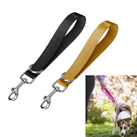 Short Dog Leash,Short Dog Leash for Training Traffic,Dog Rope Leash,Dog Leash for Small Dogs,Pet Leashes for Large Medium Dogs (Gold and Black)