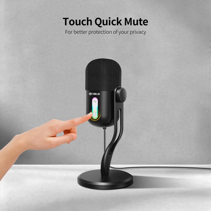 TOALLIN CM60 - USB Condenser Microphone for Recording, Streaming, Podcasting,