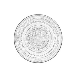 Iittala Kastehelmi Dew Drop Round Clear Glass Plate, 12-1/2-Inch Diameter