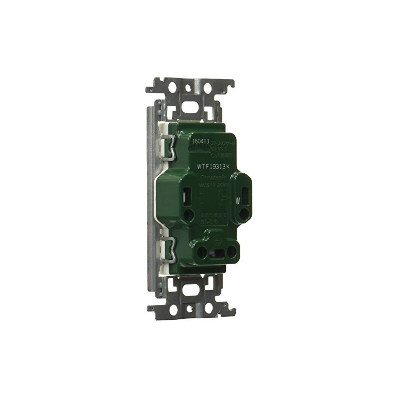 Panasonic WTF19313WK Grounding Outlet with Embedded Earth Terminal for Both