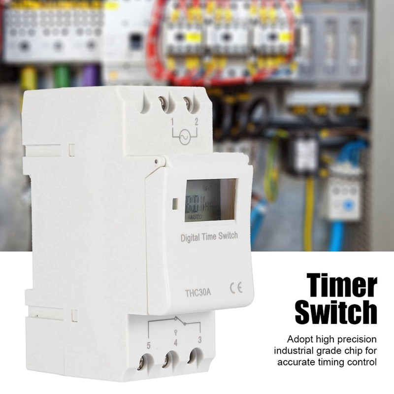 Walfront 30A Digital Timer Switch 7 Day Programmable Electronic Time