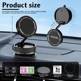 Kimmol Magnetic Phone Holder,360° Rotation Adjustable Vacuum Suction Phone cardles