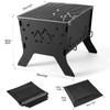 Odoland Camping Grill Portable Folding Charcoal Grills Backpacking BBQ Grill