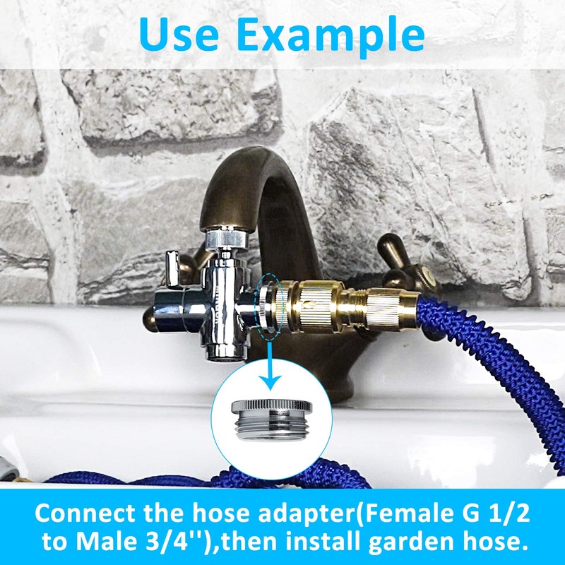 Garden Hose Adapter for Female G1/2 to Male 3/4'' GHTM