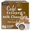 Cafe Escapes, Milk Chocolate Hot Cocoa, Single-Serve Keurig K-Cup Pods,
