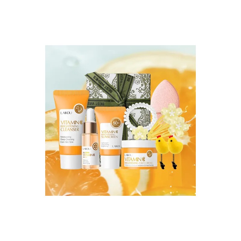 Laikou Vitamin C Brighten Skin Care Set 8pcs With Gift