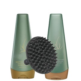 Agave Smoothing Shampoo and Conditioner Set 8.5oz + M Hair Designs Scalp Brush (Bundle) – Hydrating, Anti-Frizz, Sulfate-Free Hair Care for Smooth, Healthy Hair