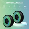 YOUSU 3D Printer Filament PLA Filament 1.75mm Bundle for 3D