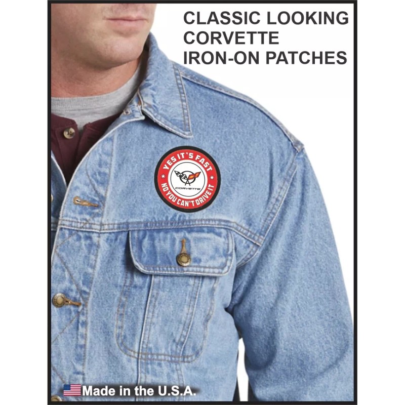 Corvette Emblem Iron-On Patches - All Model Collection - C1