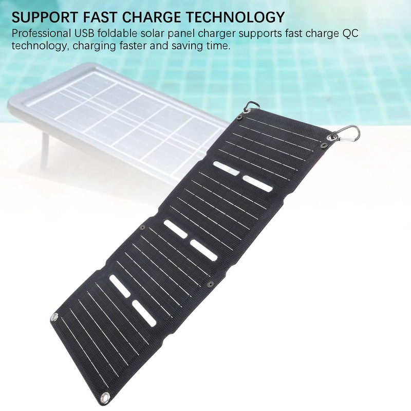 40W Monocrystalline Silicon Solar Panel, Foldable, Fast Charging, QC, Dual