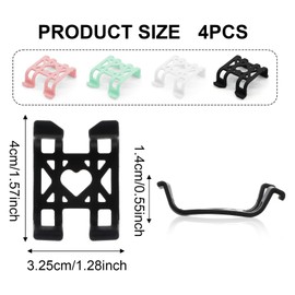 Quilax 4Pcs Dog GPS Trackers Rubber Clip Compatible with Tractive GPS, Soft Pet Location Trackers Clips, Replacement Rubber Attachment Clips for Pet