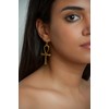 Egyptian Ankh Earrings - Bright Gold Finish - Extra Large