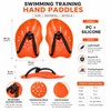 Swim Training Hand Paddles for Adults – Adjustable Silicone Strap
