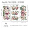 OLYCRAFT 3pcs/Set Blooming Flower Rub on Transfers for Furniture and
